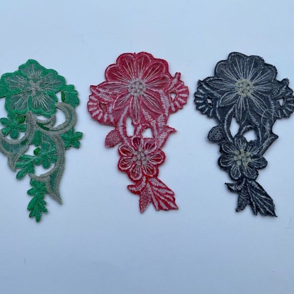 Iron On Patches Multi Color Flower Embroidery Patches for Clothes Jacket Lot 3 - Picture 9 of 9
